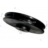 POLEA  DE ACERO 170mm DE DIAMETRO PARA CABLE ACERO DE 8mm CON DOS RODAMIENTOS 6005