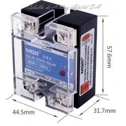 RELE ESTADO SOLIDO MGR-1/D4810 32VDC MEGER 24-480V 10A MONOF.CON INDICADOR DE LED