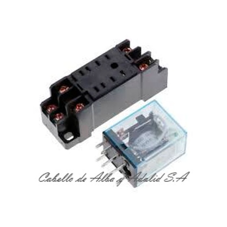 BASE RELE MINI 2 CONTACTOS PYF08AN OMRON