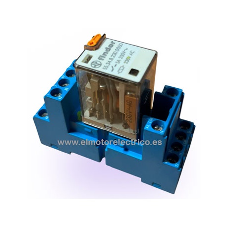RELE MINI CON BASE AC 220 V FINDER 55.34.8.230.0050