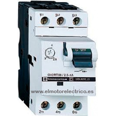 DISYUNTOR GUARDAMOTOR 2.5-4 AMP GV2-RT08 TELEMECANIQUE