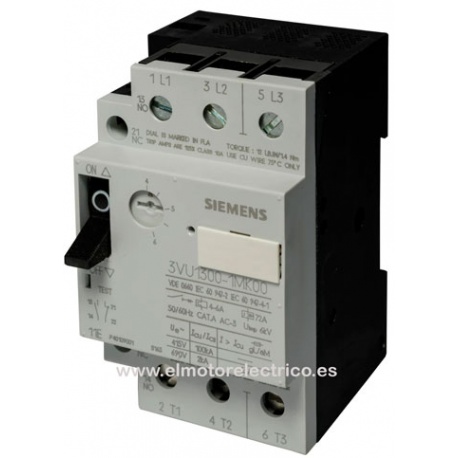 DISYUNTOR GUARDAMOTOR 4-6 AMP 3VU1300-1MK00 11E 1NO+1NC SIEMENS