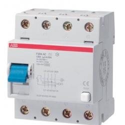 DIFERENCIAL F204 AC-125/0.03 ABB  220V 4P 2CSF204001R1950 *