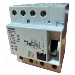 DIFERENCIAL 5SM1 642-6 25A 4 POLOS 300mA SIEMENS