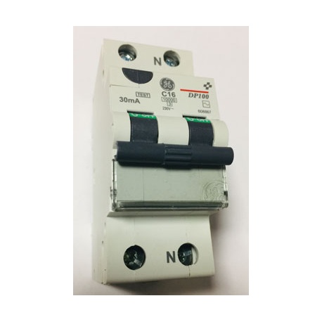 MAGNETOTERMICO DIFERENCIAL 1 POLO+NEUTRO 16A GE DP100 C16/030  608867