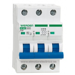 MAGNETOTERMICO TRIPOLAR 32 AMP WE-9085 WERDEN