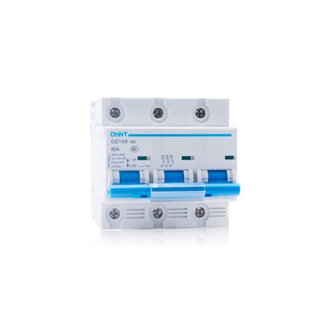 MAGNETOTERMICO TRIPOLAR 80 A DZ158-125 3P 80 A 10 KA CHINT CURVA DZ 158095