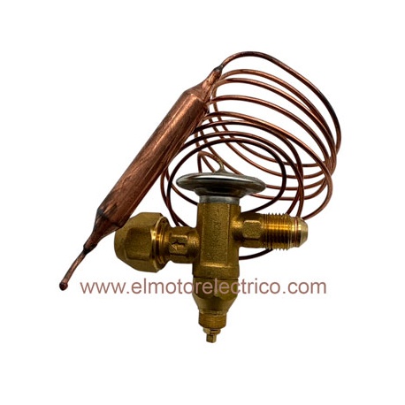 VALVULA EXPANSION SIN COMPENSADOR RF22-1-40º/+10  IN 3/8 OUT 1/2 PARA TUBO DE ROSCAR  R22 3.5KW