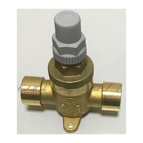 VALVULA DE MANIOBRA 6420/2 CASTEL 1/4 PASO RECTO CON CAPUCHON  PARA SOLDAR