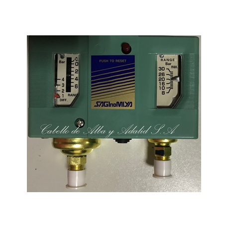 PRESOSTATO DOBLE DNS-D606XM/061G3047  DANFOS SAGINOMIYA LP-0,6-6BAR HP8-30 BAR REGULABLE REARME MANUAL