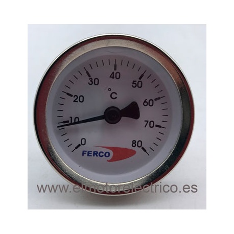TERMOMETRO HORIZONTAL DE 0º A 80º FERCO