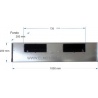 Ventilador  Mod. ELCO 3BTB CO 60-45  para fancoils Carrier, Ciat, Tecna, Midea, Gree, Mitsubishi, Ferroli, Airwell, Rhoss, Cliim