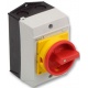 INTERRUPTOR GENERAL 3P 25A 400V AC23 +1 NO + 1 NC MONTAJE EN CAJA -MANETA ROJA/AMARILLA P1-25/L2/SVB/HL11 EATON