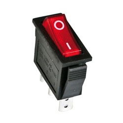 INTERRUPTOR LUMINOSO 16 A TECLA ESTRECHA ON-OFF