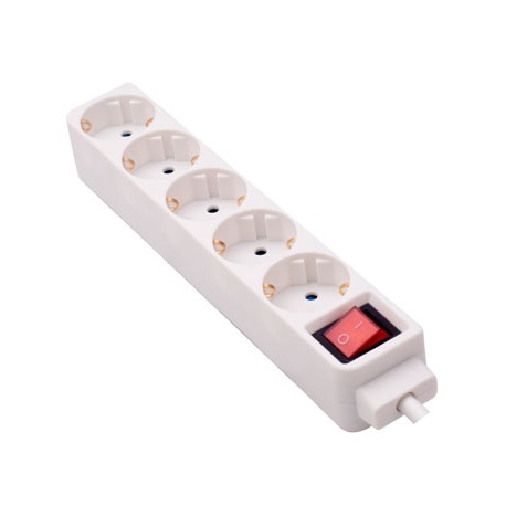 BASE MULTIPLE 5 TOMAS C/INTERRUPTOR 3 METROS