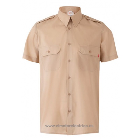 CAMISA MANGA CORTA 2 BOLSILLO CON TAPETAS Y GALONERAS VELILLA