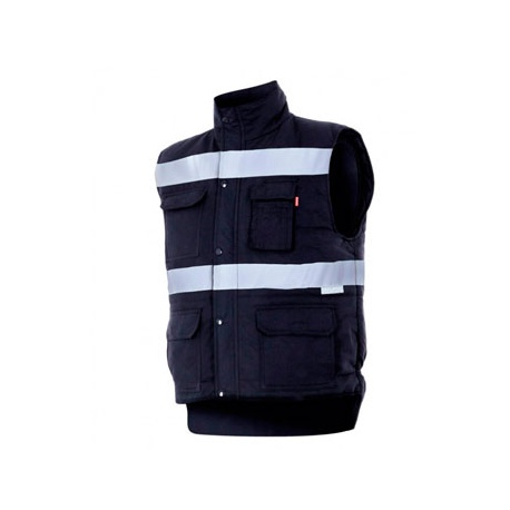CHALECO ACOLCHADO MULTIBOLSILLOS CON CINTAS REFLECTANTES VELILLA