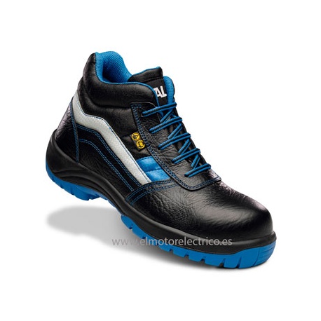 BOTA PIEL NEGRA S3 CORDONES MOD. IR100-EBRO FAL 