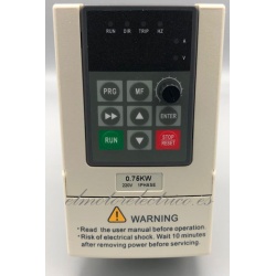 Variador Frecuencia 1 CV-0.75 KW BT12-S2DR7G entrada monofasica 220V salida trifasica 220V BLACK THUNDER