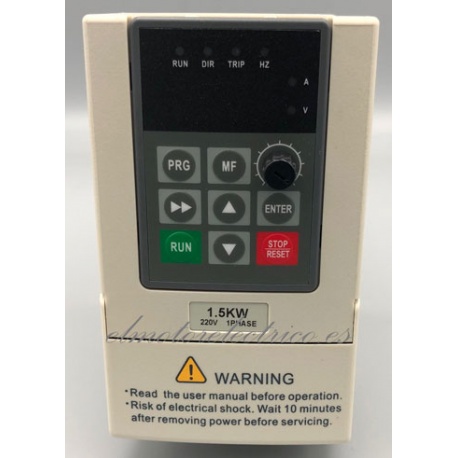 Variador Frecuencia 2 CV-1.5 KW BT12-S2-1R5 entrada monofasica 220V salida 220V trifasica BLACK THUNDER