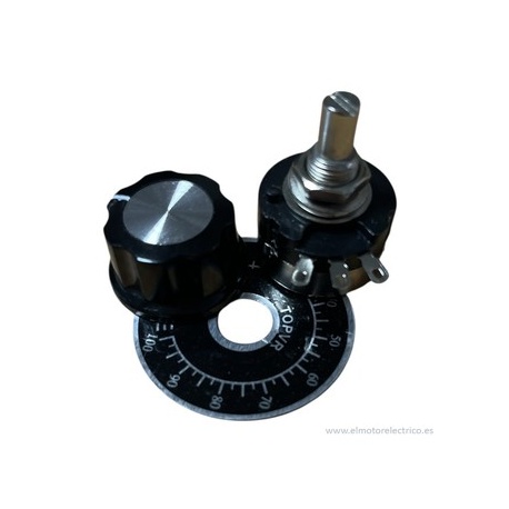 POTENCIOMETRO METALICO 5 K CON RUEDA Y BOTON