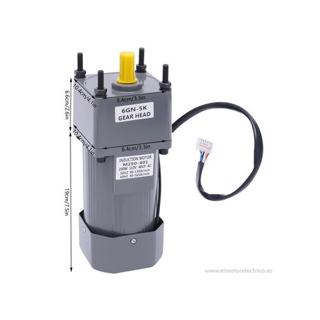 MOTOR REDUCTOR ALTO PAR 250W 220V R:5