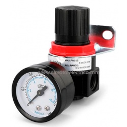 REGULADOR PRESION 1/4" 0-15  BAR MINI CON MANOMETRO 