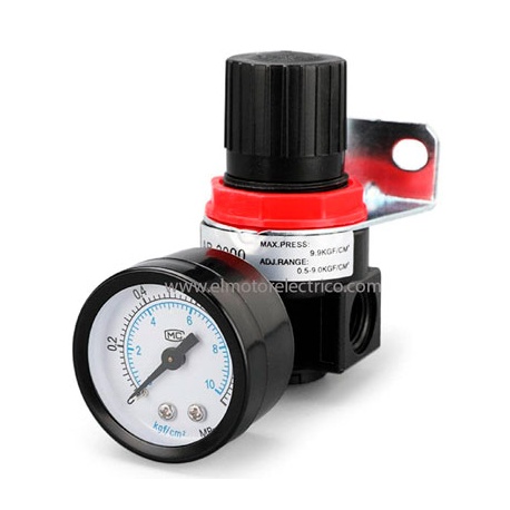 REGULADOR PRESION 1/4" 0-15  BAR MINI CON MANOMETRO 