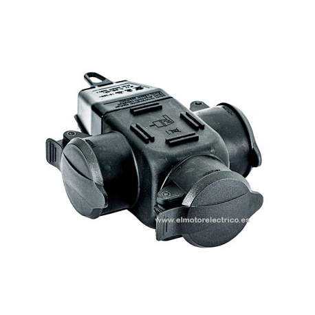 BASE TRIPLE SCHUCKO NEGRO 3.68W IP44 