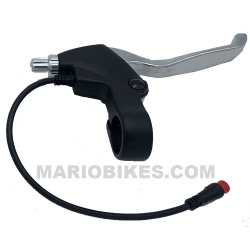 MANETA FRENO DERCHA CON MICRORUPTOR DE CORTE COLOR PLATA