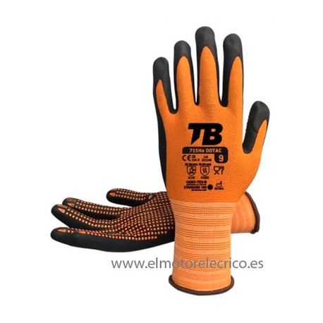 GUANTE NAILON ELASTANO PUNTOS NITRILO 715NA DOTAC TB