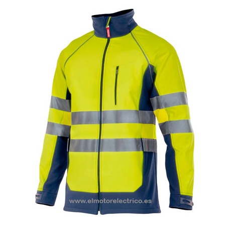 CHAQUETA SOFT SHELL BICOLOR ALTA VISIBILIDAD VELILLA