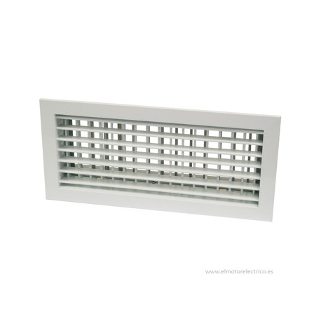 REJILLA 450x150 DOBLE IMPULSION ALUMINIO BLANCO
