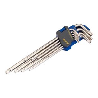 JUEGO LLAVES TORX INVIOLABLE LARGAS 9 PIEZAS ALYCO.