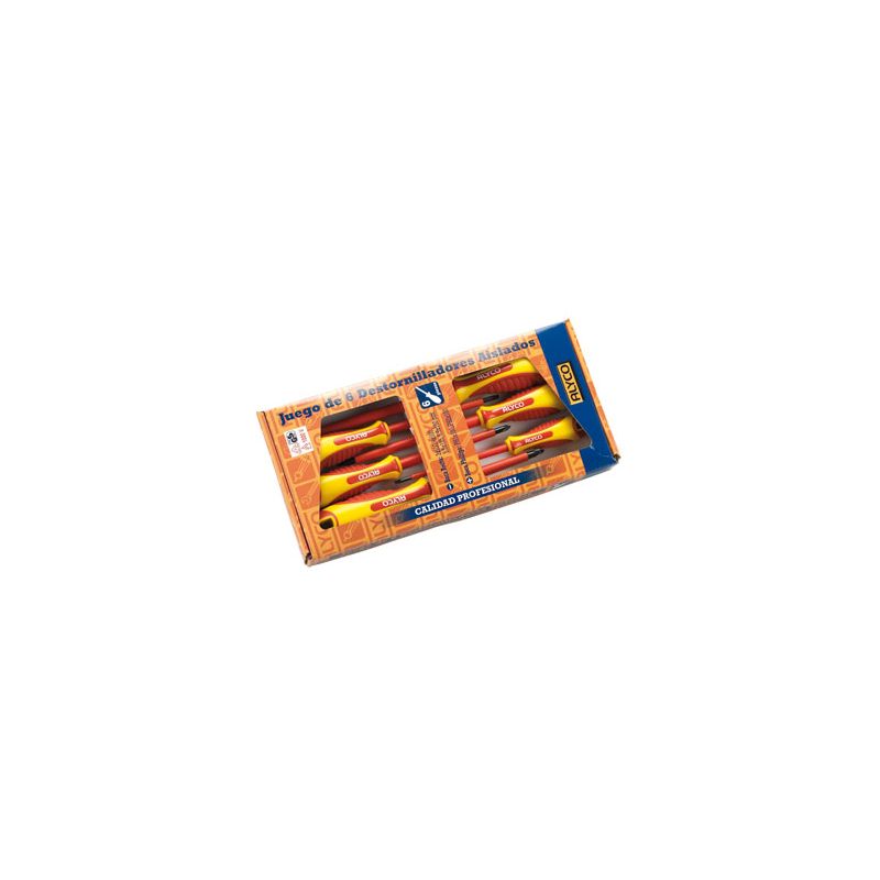 JUEGO DESTORNILLADORES AISLADOS (6 PIEZAS) ALYCO.