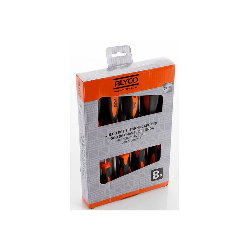 JUEGO DESTORNILLADORES (8 PIEZAS) ALYCO ORANGE.