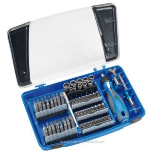 JUEGO 96 PZAS ATONILLADOR+PUNTAS+VASOS ALYCO 