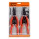 JUEGO ALICATES SEEGER PUNTA 140MM ALYCO ORANGE