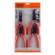 JUEGO ALICATES SEEGER PUNTA 180MM ALYCO ORANGE