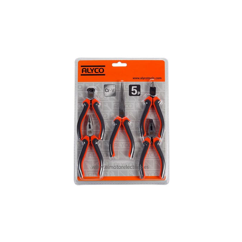 JUEGO ALICATES MINI 5 PZAS ALYCO ORANGE