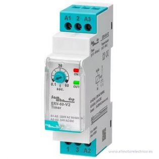 RELE RETARDO AJUSTABLE ERV-03D (3 MINUTOS) 220V AC 24V DC