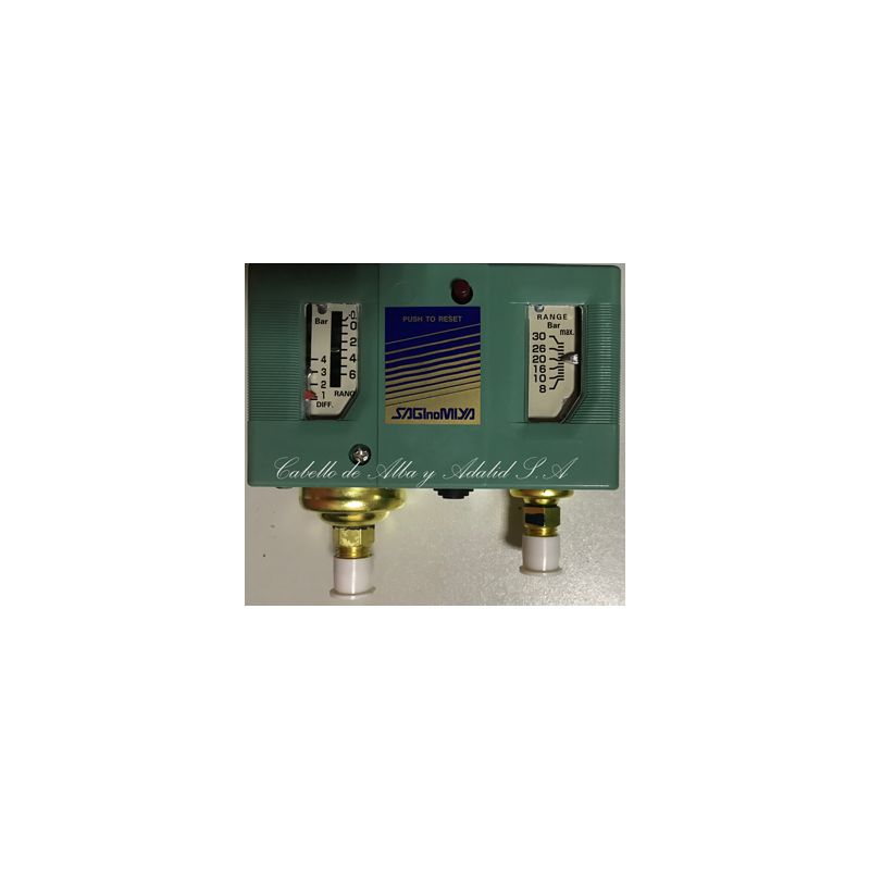 PRESOSTATO DOBLE DNS-D606XM/061G3047  DANFOS SAGINOMIYA LP-0,6-6BAR HP8-30 BAR REGULABLE REARME MANUAL