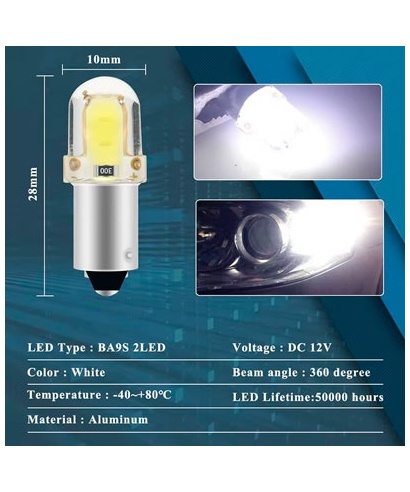 LAMPARA LED BA9S 12V 5W PARA VEHICULOS