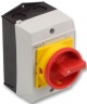 INTERRUPTOR GENERAL 3P 25A 400V AC23 +1 NO + 1 NC MONTAJE EN CAJA -MANETA ROJA/AMARILLA P1-25/L2/SVB/HL11 EATON