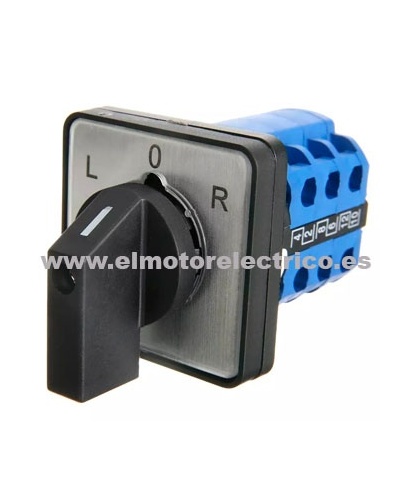 INTERRUPTOR CONMUTADOR PARA CAMBIO SENTIDO DE GIRO PARA MOTORES TRIF-MONO LW28-20 A 3POLOS 440V L-O-R