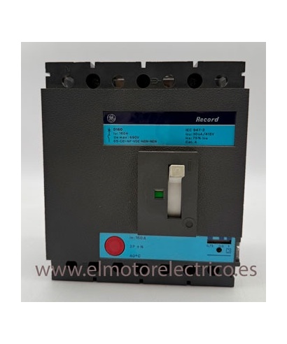 INTERRUPTOR AUTOMATICO GE RECORD 160A RF.713150 230V 4 POLOS 