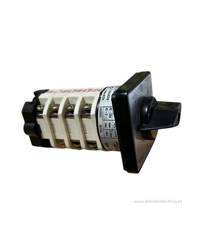 CONMUTADOR T-514 3 POLOS 7 POSIONES 12A/16A 300V AC MOD.T-12 TELERGON INTERRUPTOR TRIPOLAR