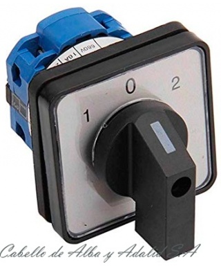 INTERRUPTOR SELECTOR ZH-A-2 POSICIONES 1-0-2N 10A MONOFASICO MANIOBRA