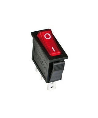 INTERRUPTOR LUMINOSO 16 A TECLA ESTRECHA ON-OFF