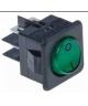 INTERRUPTOR LUMINOSO 16A TECLA VERDE 2 CONTACTOS REDONDO
25X25 MM 230V